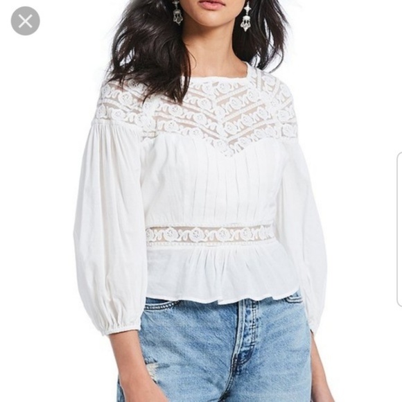 Free People Tops - NWT Free People Sweet Mornings cutout peplum top